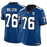 Men's Indianapolis Colts #76 Jack Wilson Blue 2025 F.U.S.E. Throwback Vapor Limited Stitched Jersey Dzhi,baseball caps,new era cap wholesale,wholesale hats